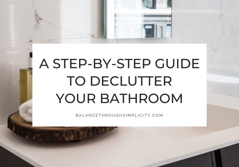 Declutter your bathroom