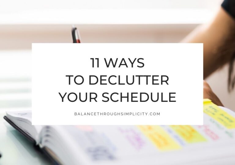 Declutter your schedule