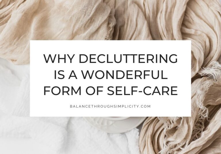 Decluttering as self-care