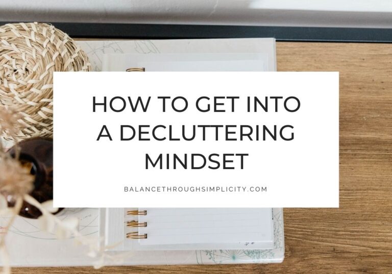 Decluttering mindset