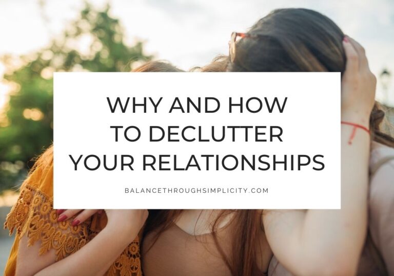 Decluttering relationships