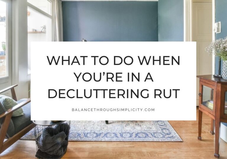 Decluttering rut