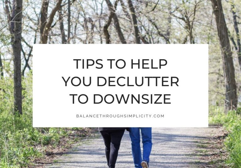 Decluttering to downsize