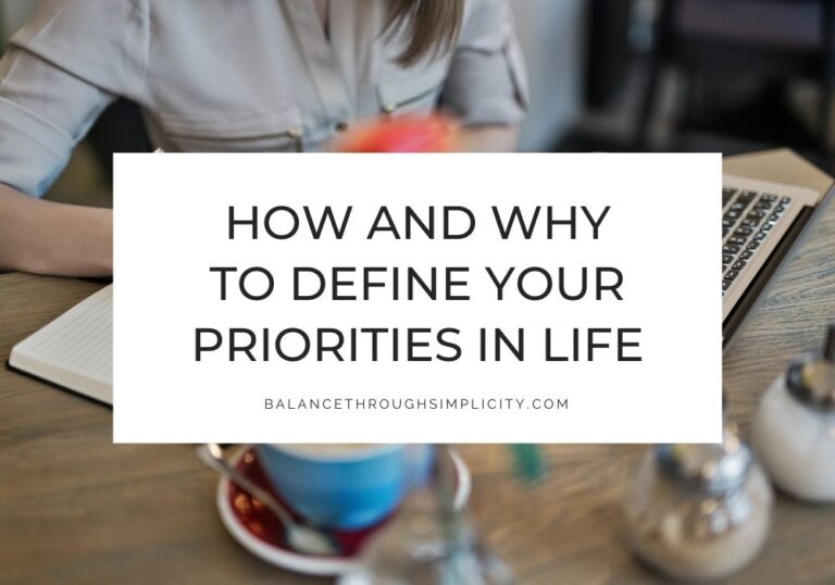 Define your priorities