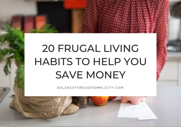Frugal living habits