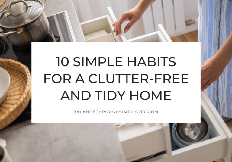 Habits for a clutter-free home