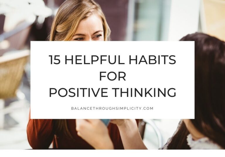 Habits for positive thinking