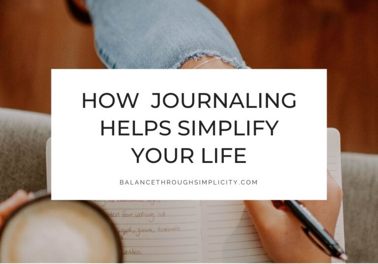 How journaling helps simplify your life