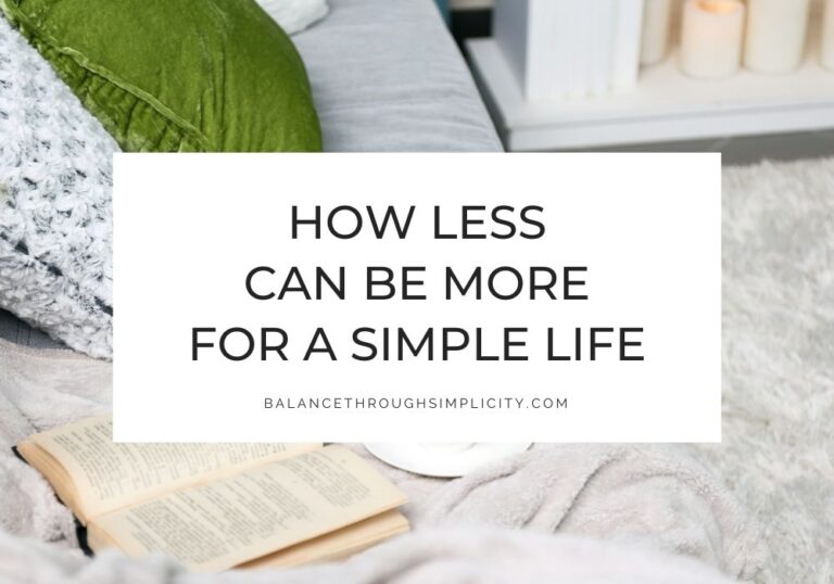 How less can be more