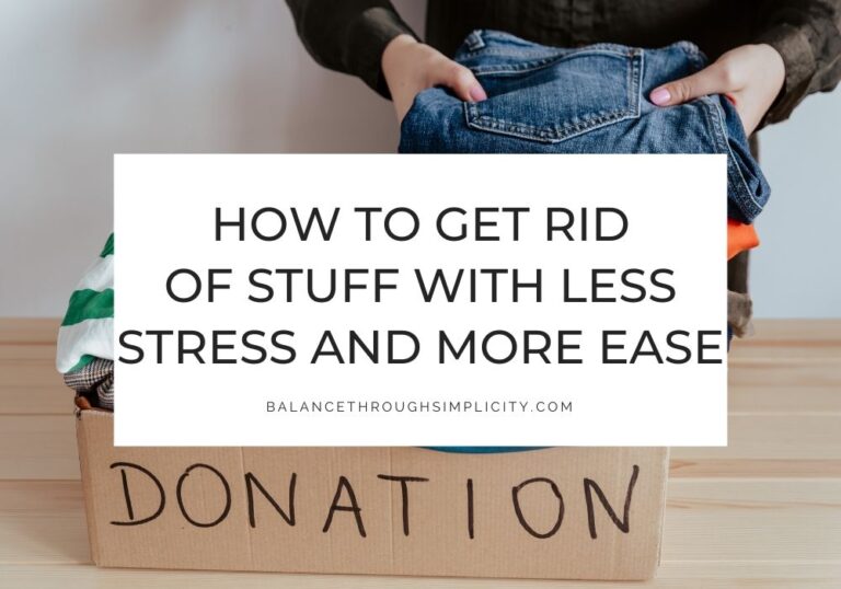 How to get rid of stuff