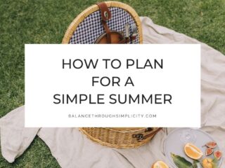 How to plan for a simple summer