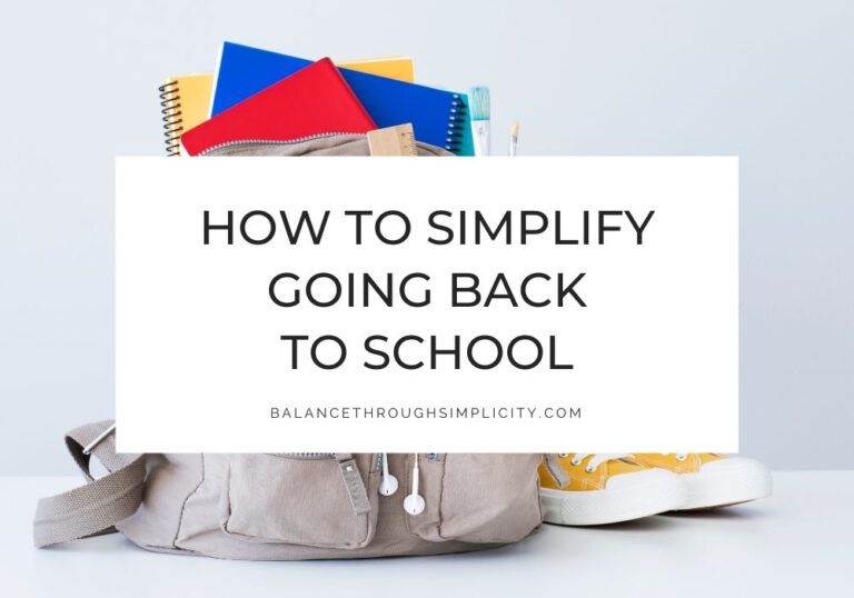 How to simplify going back to school