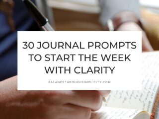 Journal prompts for the start of the week