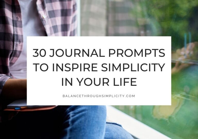 Journal prompts to inspire simplicity