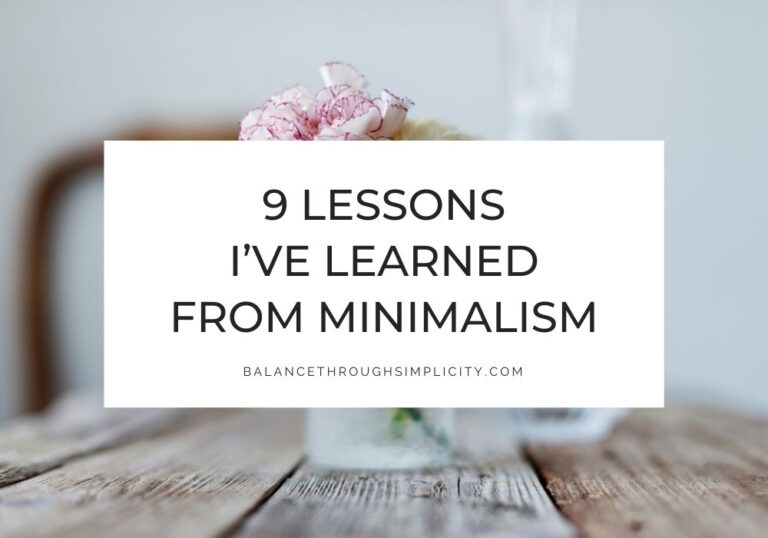 Lessons from minimalism