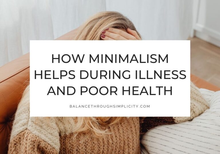 Minimalism and chronic illness
