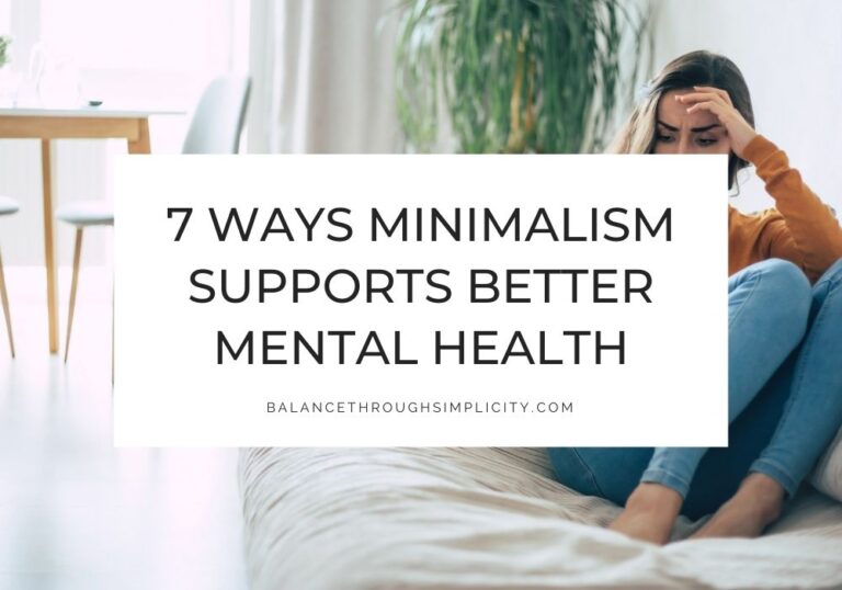 Minimalism and mental health
