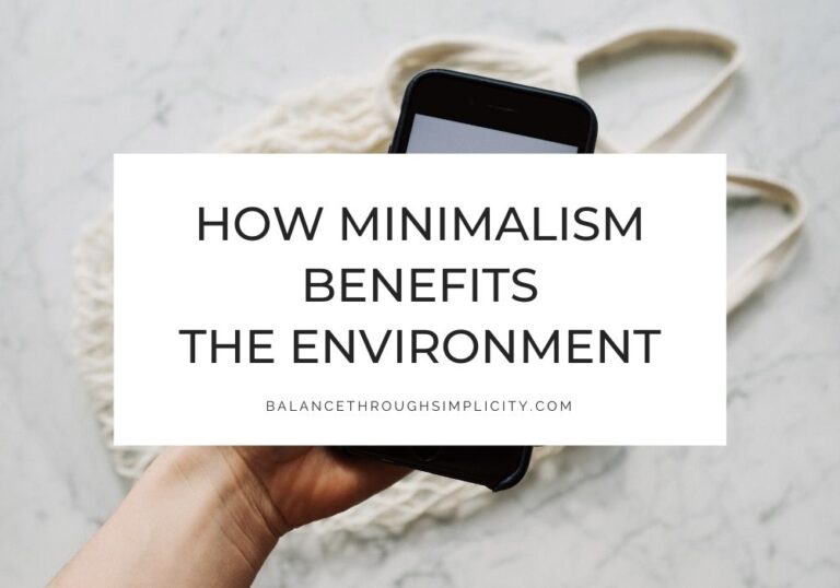 Minimalism and the environment