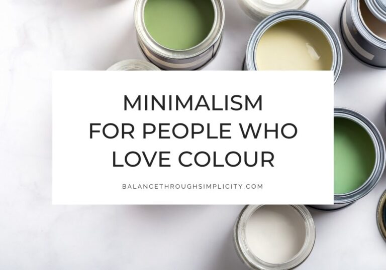 Minimalism for people who love colour