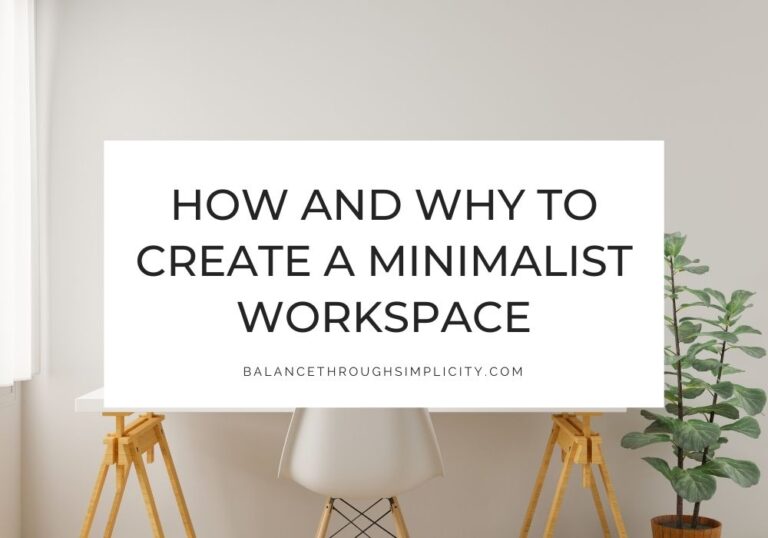 Minimalist workspace