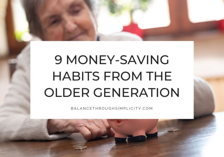 Money-saving habits