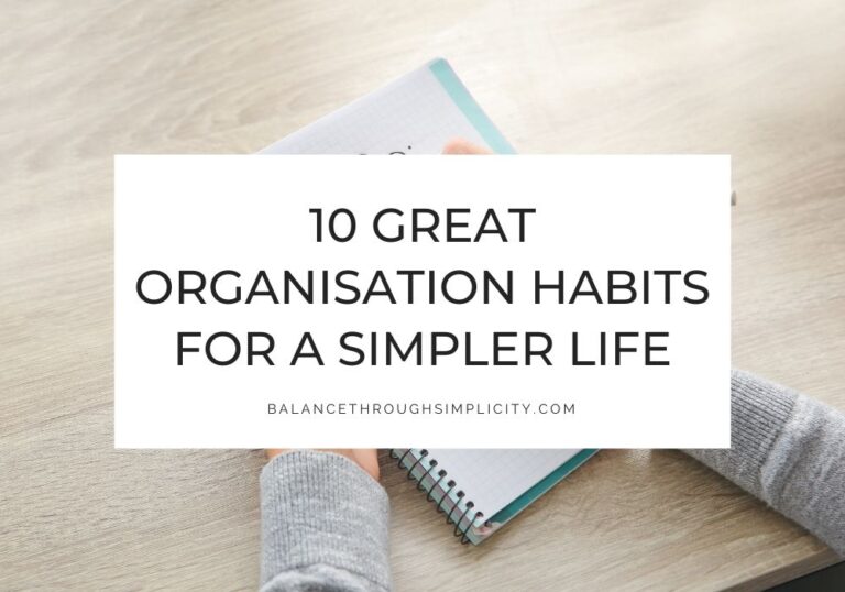 Organisation habits
