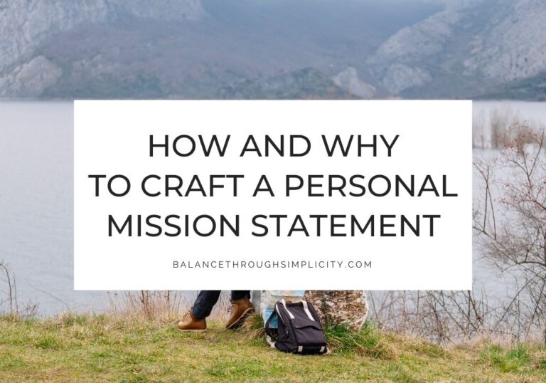 Personal mission statement
