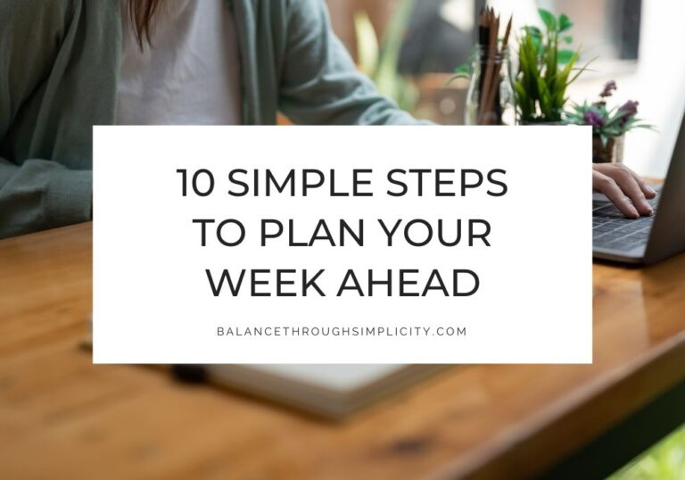 Plan your week ahead