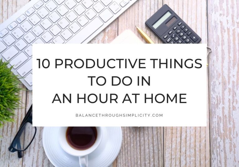 Productive things to do in an hour