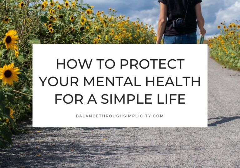 Protect your mental health