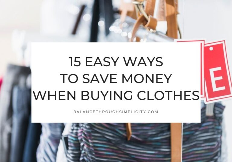 Save money when buying clothes