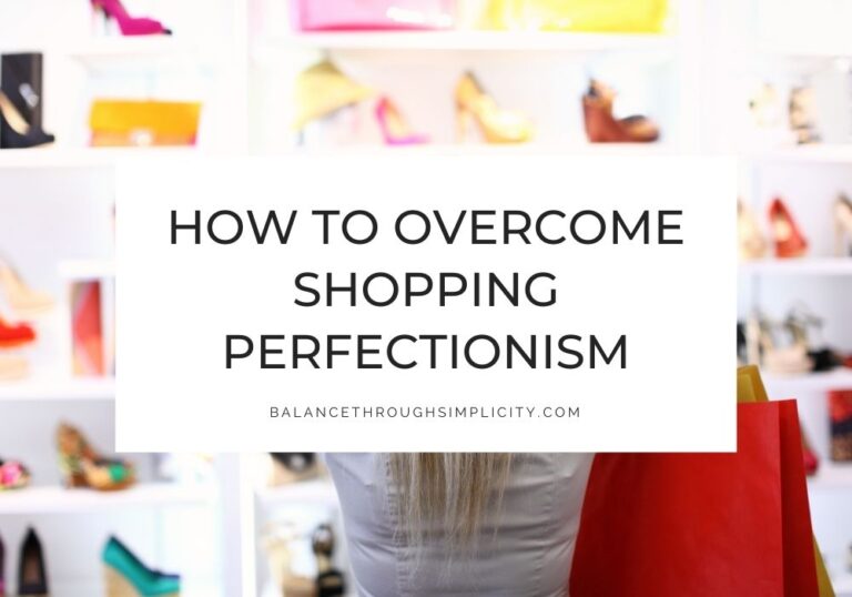 Shopping perfectionism