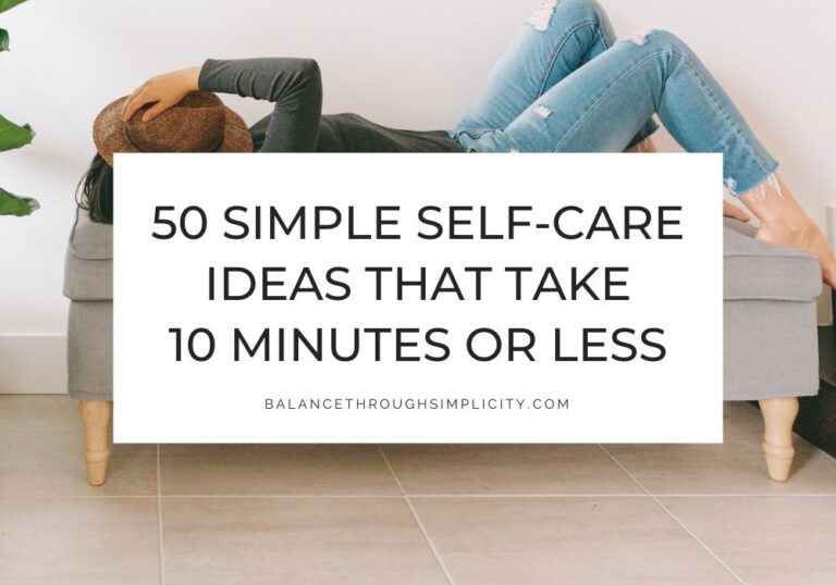 Simple self-care ideas