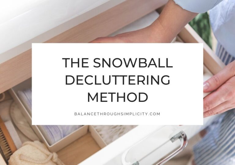 Snowball decluttering method
