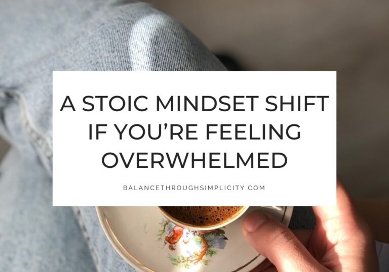 Stoic mindset shift