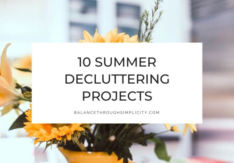 Summer decluttering projects