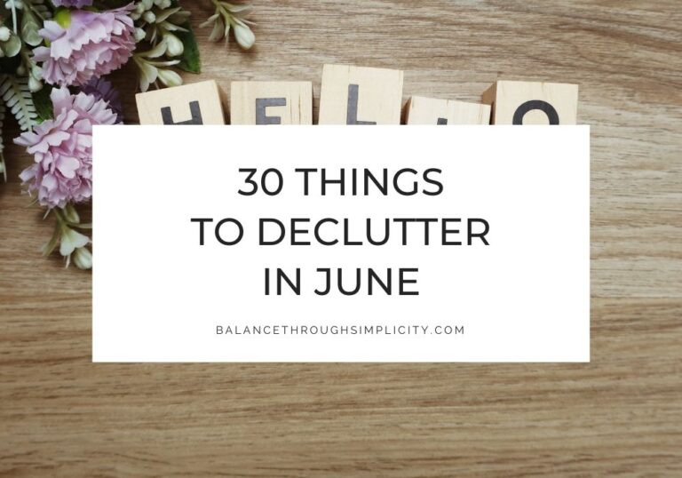 Things to declutter in June