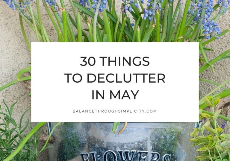 Things to declutter in May