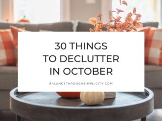 Things to declutter in October