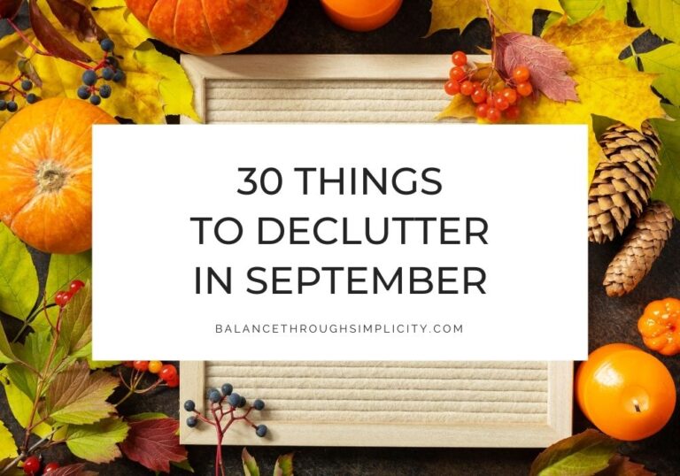 Things to declutter in September
