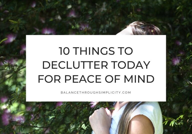 Things to declutter today