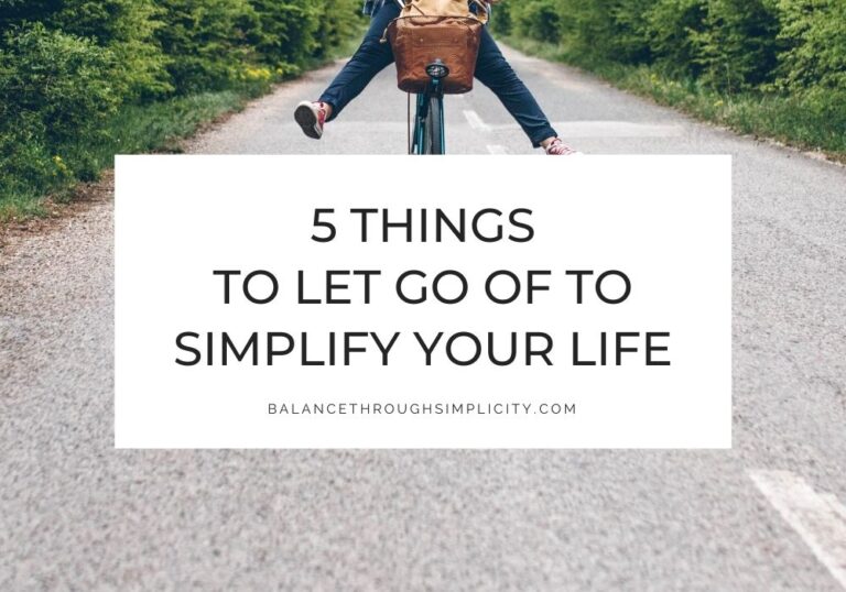 Things to let go of