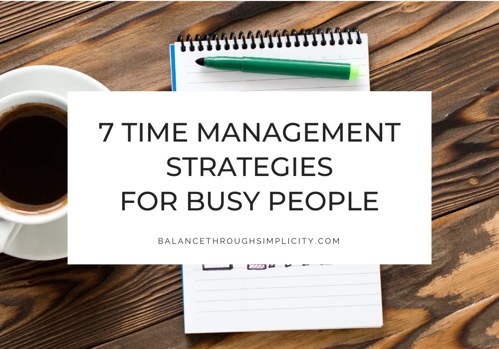 Time management strategies