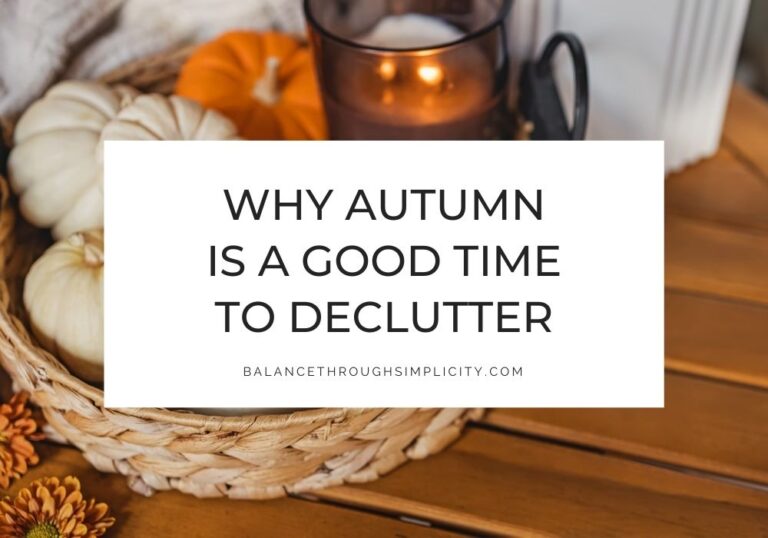 Why autumn is a good time to declutter