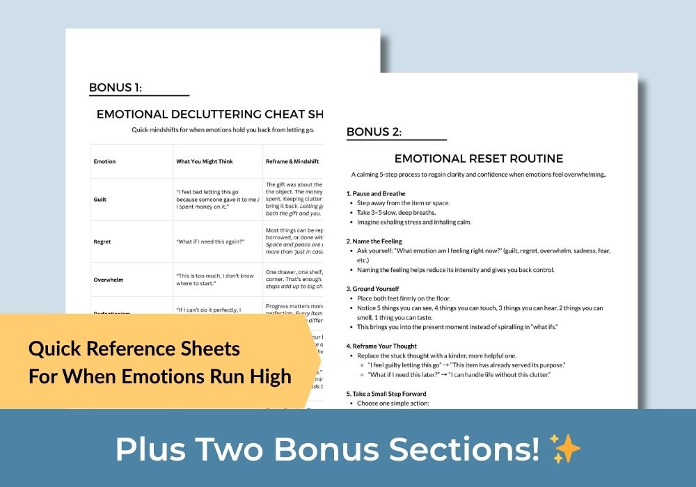 Emotional Decluttering Workbook