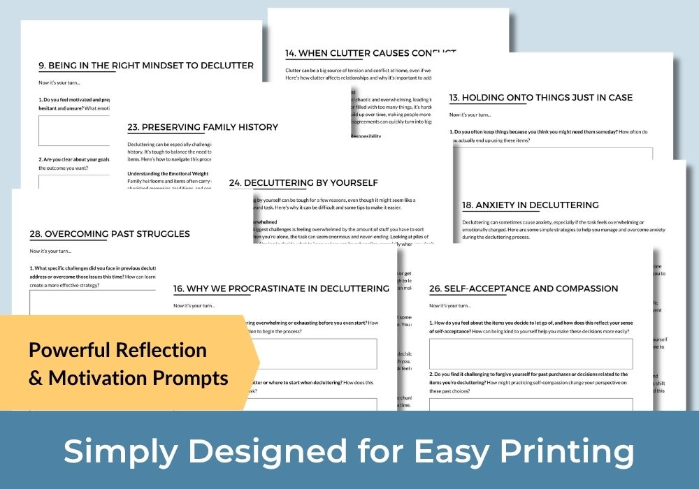 Emotional Decluttering Workbook