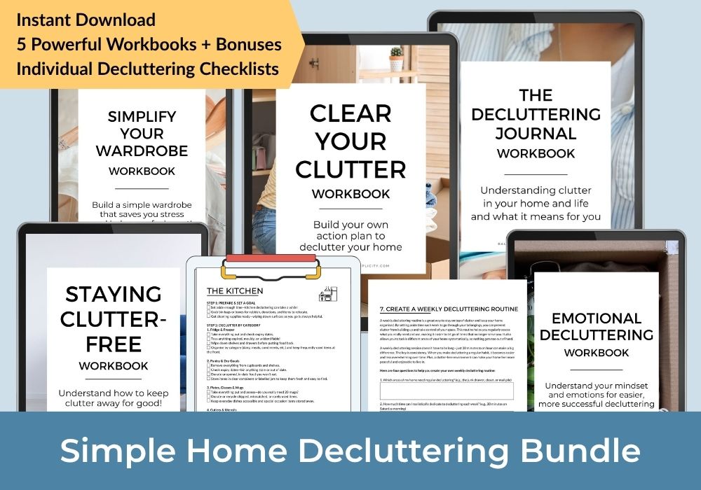 Simple Home Decluttering Workbook Bundle