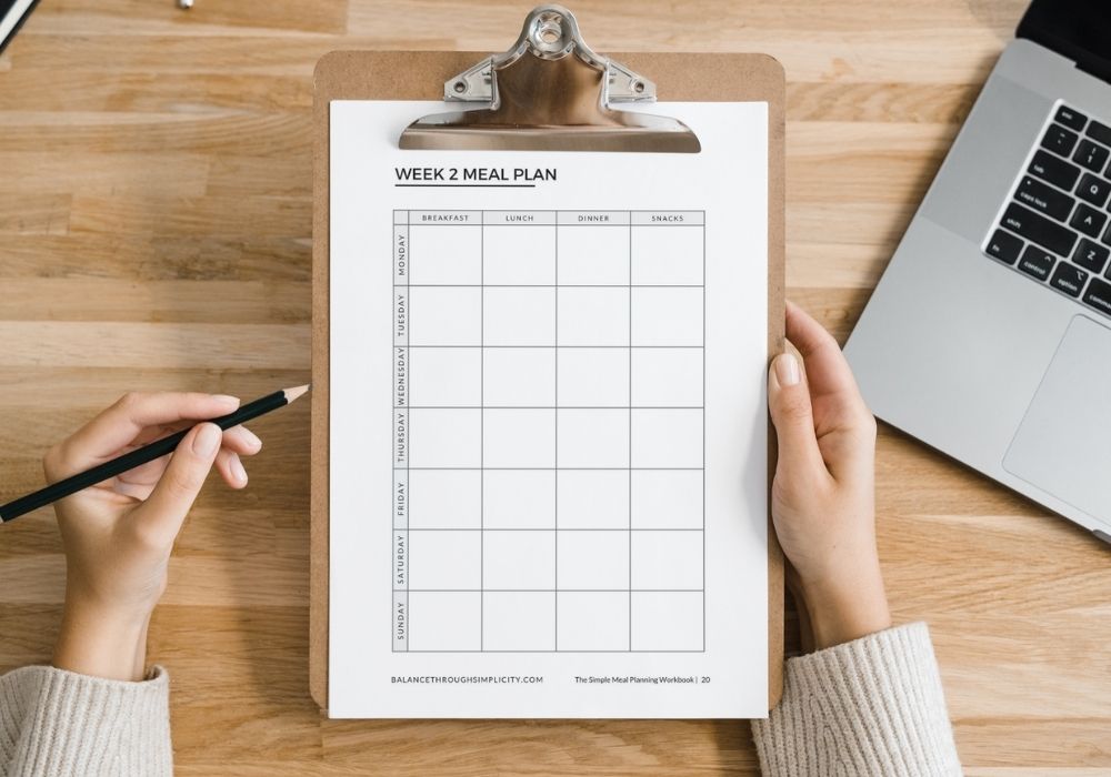 Simple Meal-Planning Workbook