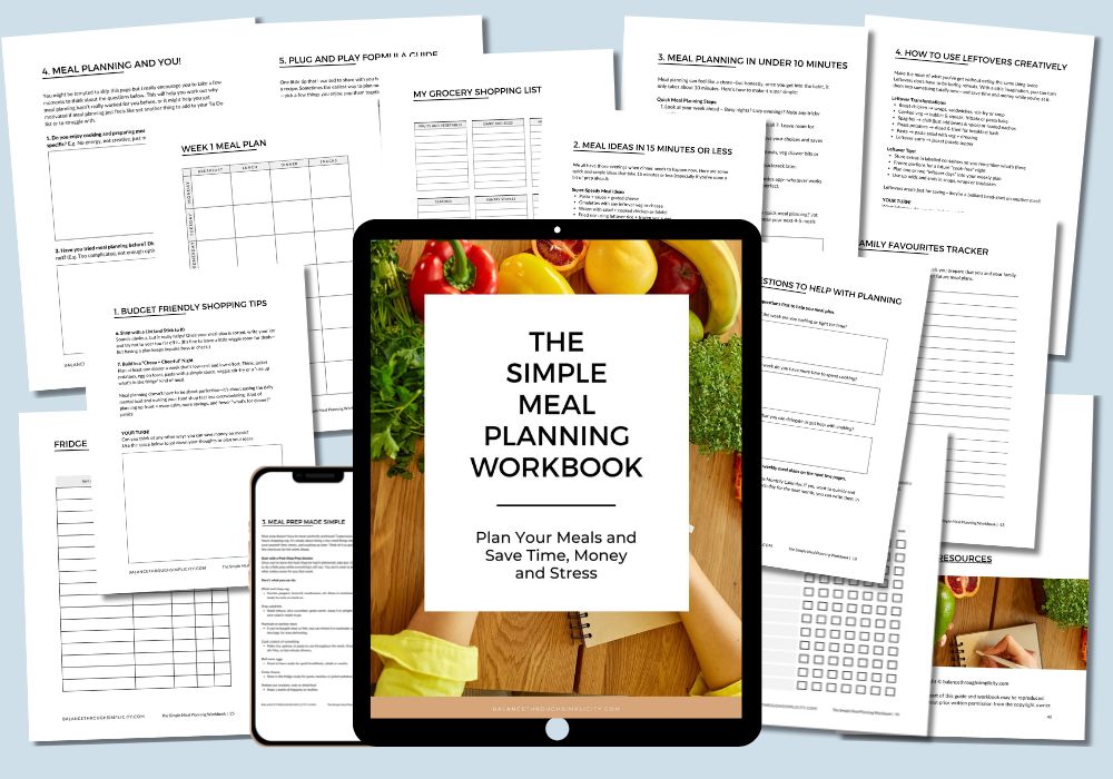 Simple Meal Planning Workbook