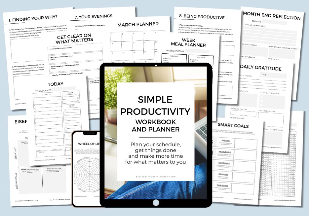 Simple Productivity Workbook and Planner
